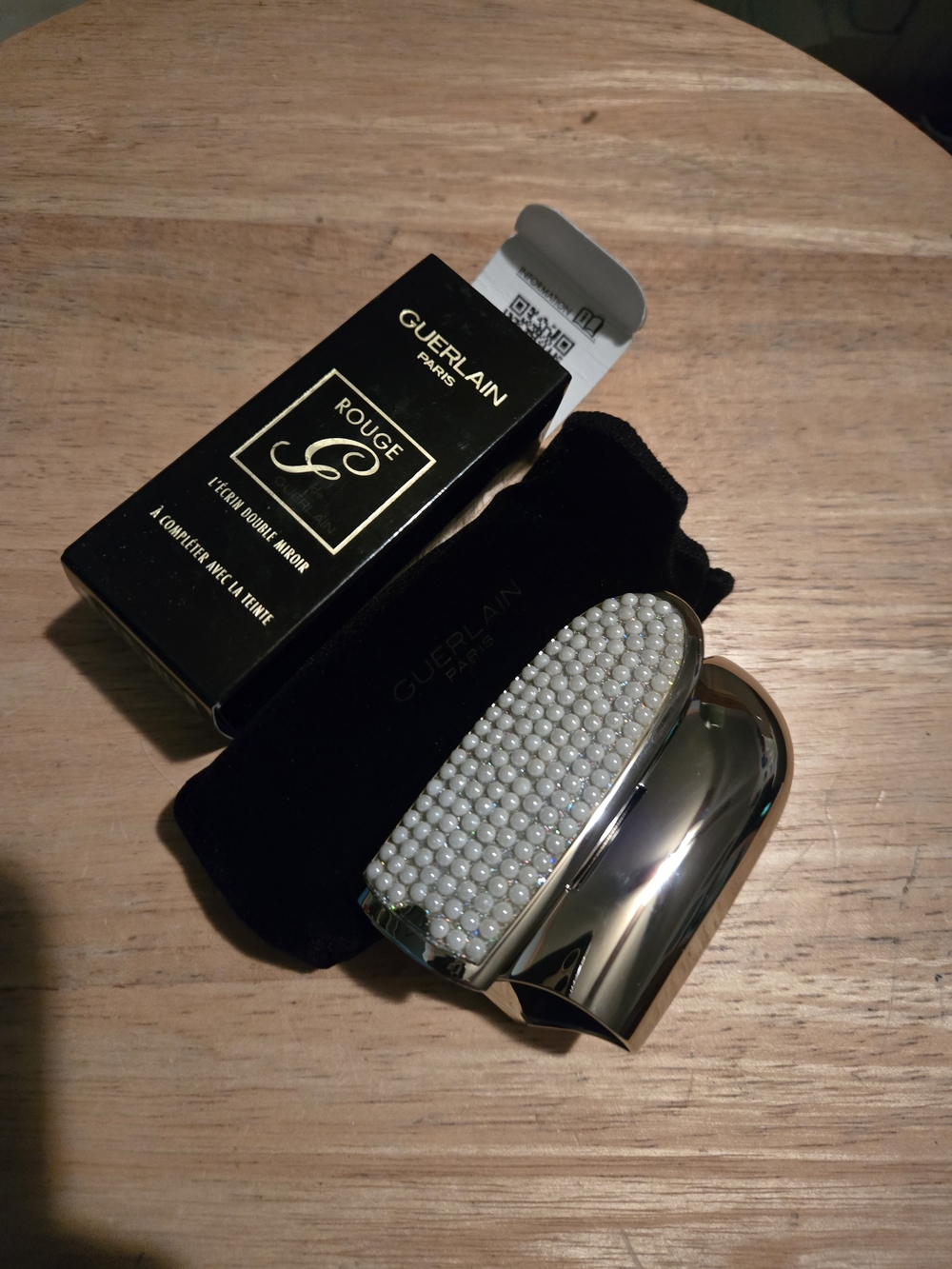 Guerlain Silver & Pearl Lipstick Case - Elegant Men Accessories